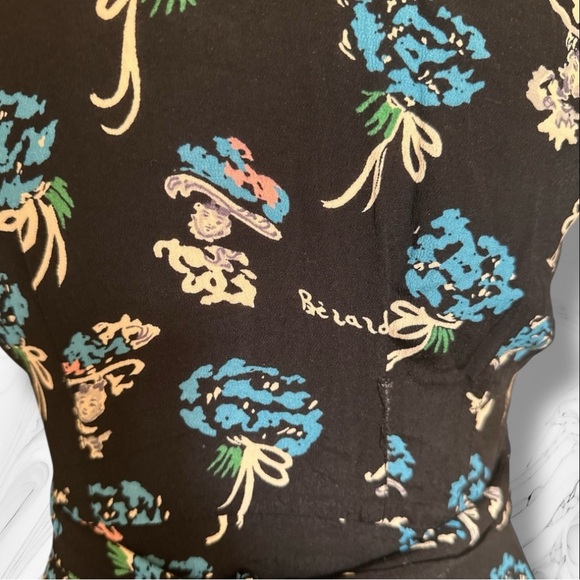 Vtg ‘95 Anna Sui “Bérard Face” Print Dress Size Petite - Picture 12 of 16